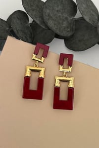 Keystone Gold Bordo Küpe