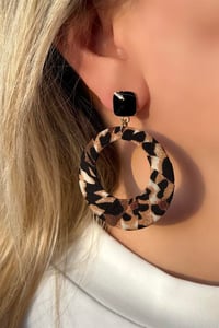 Leopar Halka Küpe