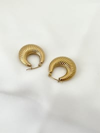 Millie Halka Gold Çelik Küpe