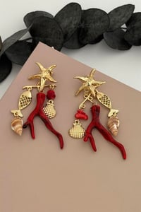 Ocean Charms Kırmızı Küpe