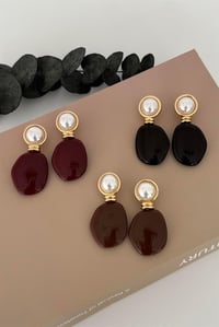 Opal Bordo Küpe