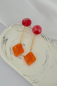 Orange & Pink Küpe