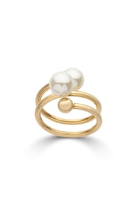 Pearl Gold Çelik Yüzük
