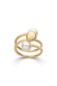 Pearl Gold Çelik Yüzük