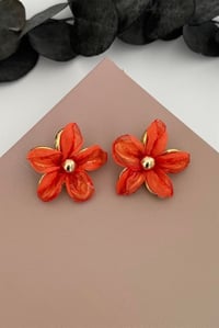 Petal Turuncu Küpe