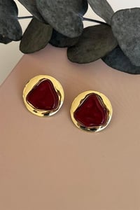 Puddle Bordo Küpe