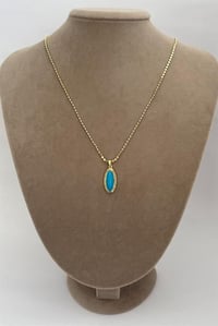 Renkli Taşlı Çelik Kolye 60 CM