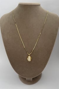 Renkli Taşlı Çelik Kolye 60 CM