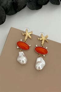Sea Star Turuncu Küpe