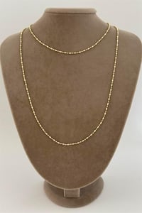 Silindir Motifli Zincir Kolye 90 CM