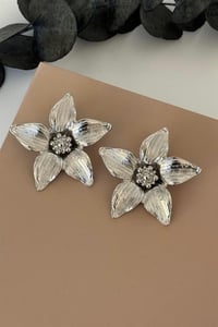 Silver Flower Küpe