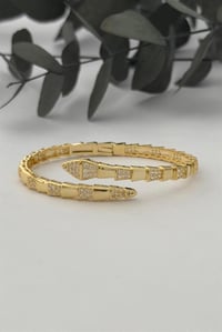 Snake Gold Kelepçe Bileklik