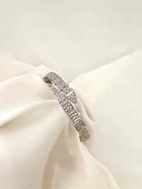 Snake Zircon Çelik Kelepçe Bileklik