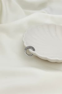 Taşlı Silver Kıkırdak Küpe
