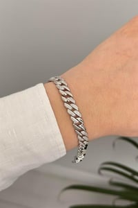 Taşlı Silver Vip Seri Bileklik