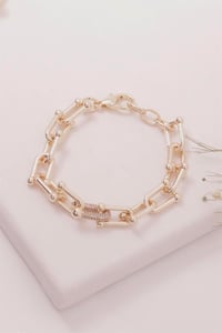 TF Taşlı Gold Bileklik