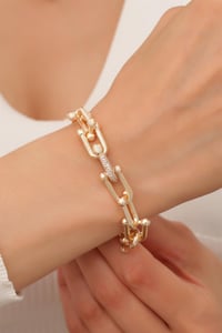 TF Taşlı Gold Bileklik