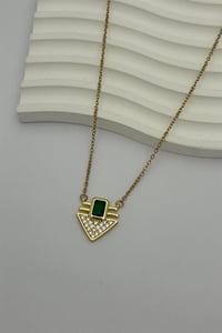 Triangle Green Kolye