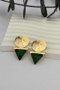 Triangle Green Küpe