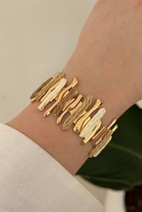 Varinel Bej-Krem-Gold Hasır Bileklik