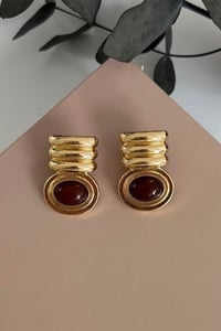 Velvet Kahverengi Küpe