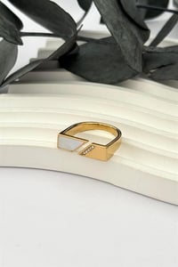 White &  Gold Çelik Yüzük