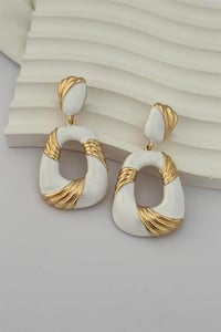 White & Gold Küpe