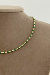 Yeşil Ve Gold Dorika Kolye
