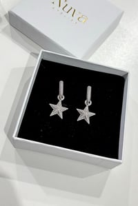 Yıldız Taşlı Silver Taşlı Küpe