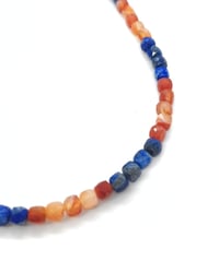 Karnelyan Akik ve Lapis Lazuli Kolye