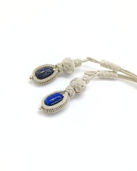 Kazaziye İşçiliği 1000 Ayar Gümüş Lapis Lazuli Tesbih - 