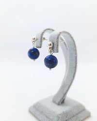 Lapis Lazuli Küpe 925 Ayar Gümüş