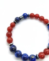 Lapis Lazuli ve Karnelyan Akik Bileklik - Erkek