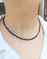Safir Kolye - 3 mm Faset Kesim
