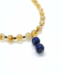 Sitrin ve Lapis Lazuli Kolye