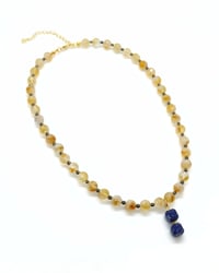 Sitrin ve Lapis Lazuli Kolye