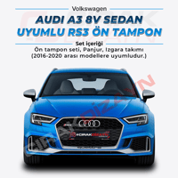 AudiAudi A3 8V Sedan Uyumlu RS3 Ön Tampon 2016-2020A3-A6-A8