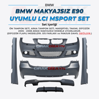 BMWBMW E90 Uyumlu 2005-2008 Makyajsız Uyumlu  LCI M Sport Dönüşüm SetiBmw