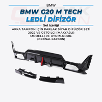 BMWBMW G20 2022+  PRE LCI (Makyajsız) Uyumlu MTech Ledli DifüzörG20
