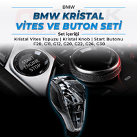 BMWBMW Kristal Vites Topuzu ve Buton Seti | F10 - F20 - F30 - G11 - G12 - G20 - G22 - G26 - G30İç Aksesuar