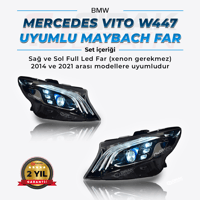 Vito W447 Uyumlu Maybach Full Led Far