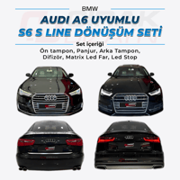 Audi A6 Uyumlu Facelift S6 S Line Bodykit Seti