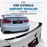BMW F30 Uyumlu Msport Spoiler | Pianoblack boyalı