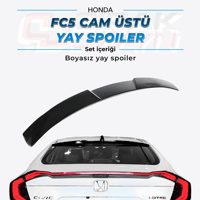 Honda FC5 Uyumlu Cam Üstü Yay Spoiler