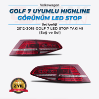 Golf 7 Uyumlu Highline Görünüm Led Stop 