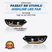 Passat B8 Uyumlu Highline Led Far