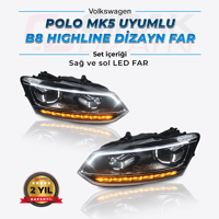 Polo Uyumlu B8 Dizayn Full Led Far