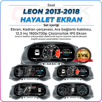SeatLeon MK3 Uyumlu Hayale Ekran İç Aksesuar
