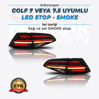 VolkswagenGolf 7 ve 7.5 Uyumlu 7.5 Görünüm Led Stop | SMOKEGolf 7 ve 7.5