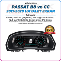 VolkswagenPassat B8 ve CC Uyumlu Hayalet EkranPASSAT B8 ve 8.5
